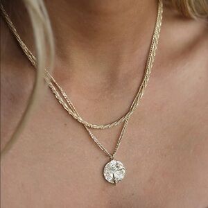 Tutti & Co Gold Plated Double Chain Necklace